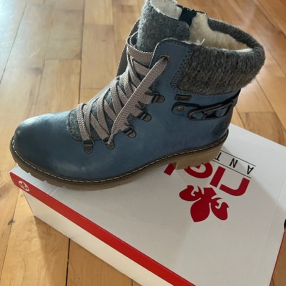 Rieker Blue Ankle Boots - Picture 8 of 8